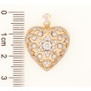 Кулон Xuping Позолота 18K Сердечко с цветочным узором для цепочки до 5мм фото №2