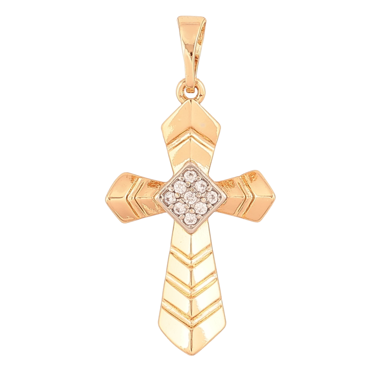 Кулон Xuping Позолота 18K + Родій Хрест з цирконієм для ланцюжка до 6мм фото №18 Кулон Xuping Позолота 18K + Родій Хрест з цирконієм для ланцюжка до 6мм фото №18
