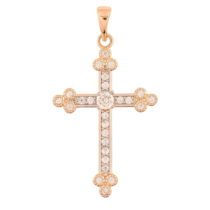 Кулон Xuping Позолота 18K + Родий Крест с цирконием для цепочки до 5мм фото №21 Кулон Xuping Позолота 18K + Родий Крест с цирконием для цепочки до 5мм фото №21