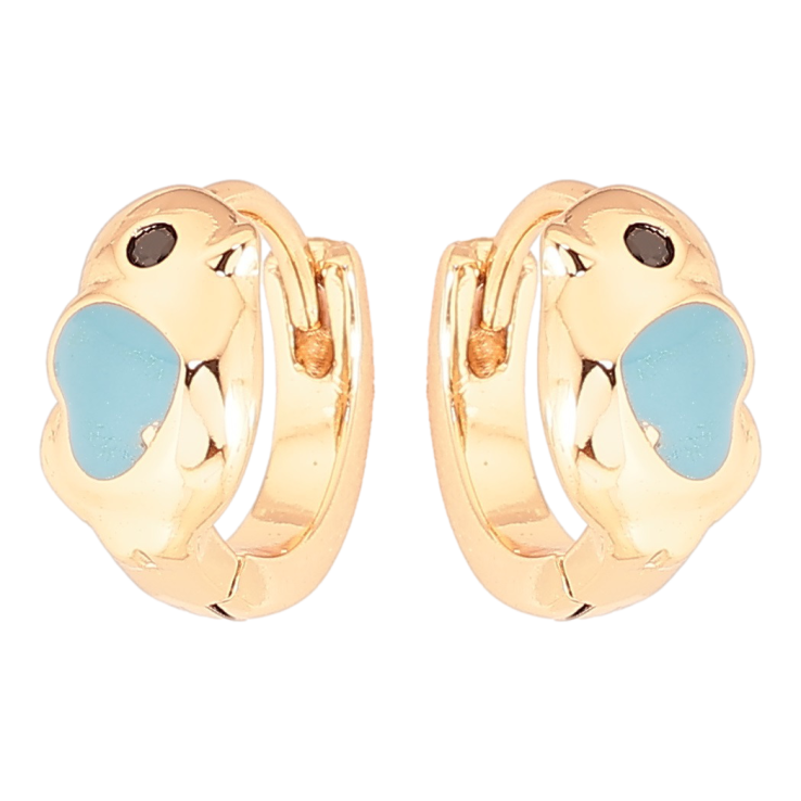 Серьги Xuping Позолота 18K колечки Цыплята с голубыми сердечками фото №10 Серьги Xuping Позолота 18K колечки Цыплята с голубыми сердечками фото №10