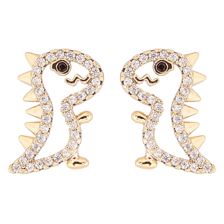 Серьги Xuping Позолота 18K пусеты Динозавры фото №17 Серьги Xuping Позолота 18K пусеты Динозавры фото №17