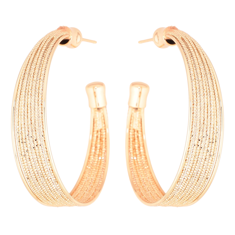 Серьги Xuping Позолота 18K пусеты Широкие дуги фото №1 Серьги Xuping Позолота 18K пусеты Широкие дуги фото №1