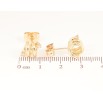 Сережки Xuping Позолота 18K пусети «Спіральки з цирконієм» фото №2 Сережки Xuping Позолота 18K пусети «Спіральки з цирконієм» фото №2