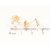 Серьги Xuping Позолота 18K пусеты Декоративные ромбы с жемчужинами фото №2 Серьги Xuping Позолота 18K пусеты Декоративные ромбы с жемчужинами фото №2