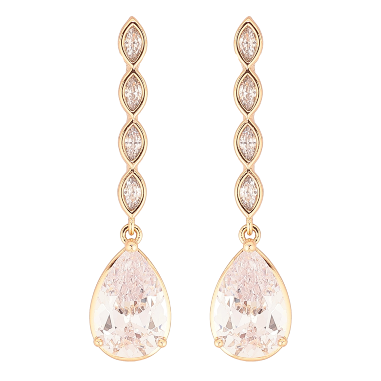 Серьги Xuping Позолота 18K пусеты Кристальные подвески фото №1 Серьги Xuping Позолота 18K пусеты Кристальные подвески фото №1