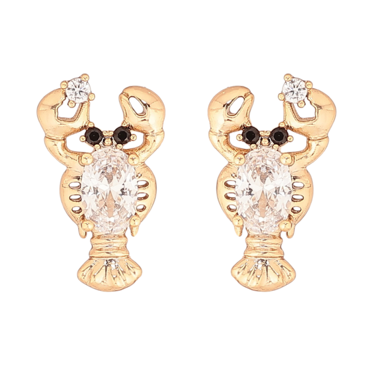 Сережки Xuping Позолота 18K пусети «Раки з кристалами» фото №4 Сережки Xuping Позолота 18K пусети «Раки з кристалами» фото №4