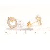 Сережки Xuping Позолота 18K пусети «Хвилясті колечка з цирконієм» фото №2