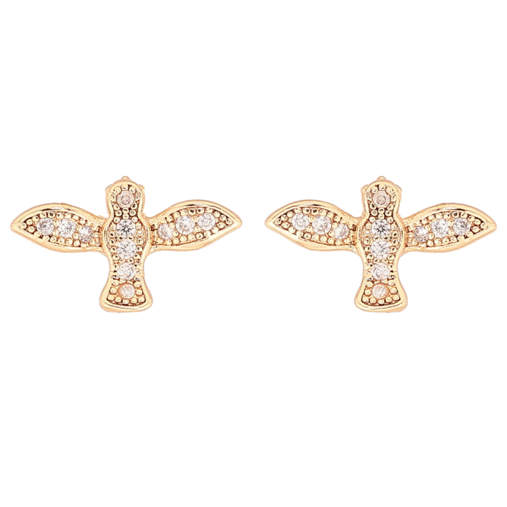 Серьги Xuping Позолота 18K пусеты Птички фото №25