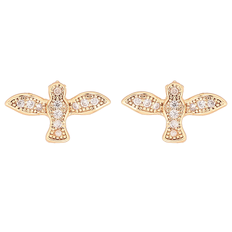 Сережки Xuping Позолота 18K пусети «Пташки» фото №1 Сережки Xuping Позолота 18K пусети «Пташки» фото №1