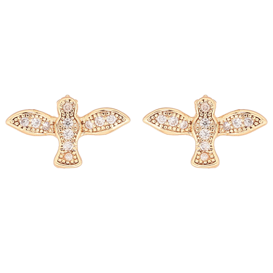 Серьги Xuping Позолота 18K пусеты Птички фото №1 Серьги Xuping Позолота 18K пусеты Птички фото №1