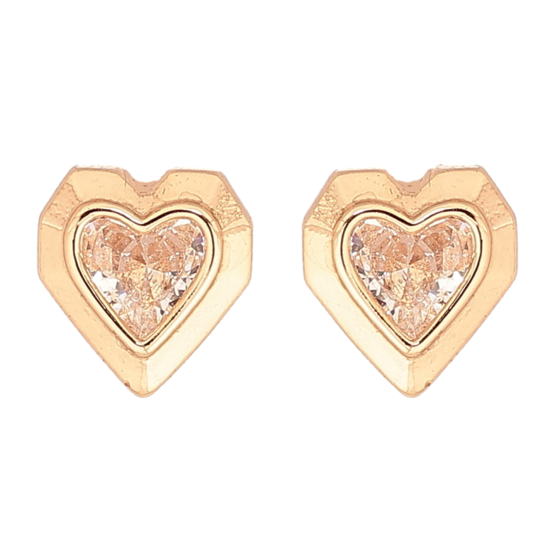 Сережки Xuping Позолота 18K пусети «Сердечка з кристалами» фото №2 Сережки Xuping Позолота 18K пусети «Сердечка з кристалами» фото №2