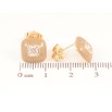 Сережки Xuping Позолота 18K пусети «Квадрати з емаллю і цирконієм» 10х10мм фото №2 Сережки Xuping Позолота 18K пусети «Квадрати з емаллю і цирконієм» 10х10мм фото №2