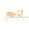 Сережки Xuping Позолота 18K англійський замок «Декоративний візерунок з доріжками цирконію» фото №2
