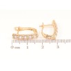 Сережки Xuping Позолота 18K англійський замок «Доріжки цирконію» фото №2 Сережки Xuping Позолота 18K англійський замок «Доріжки цирконію» фото №2