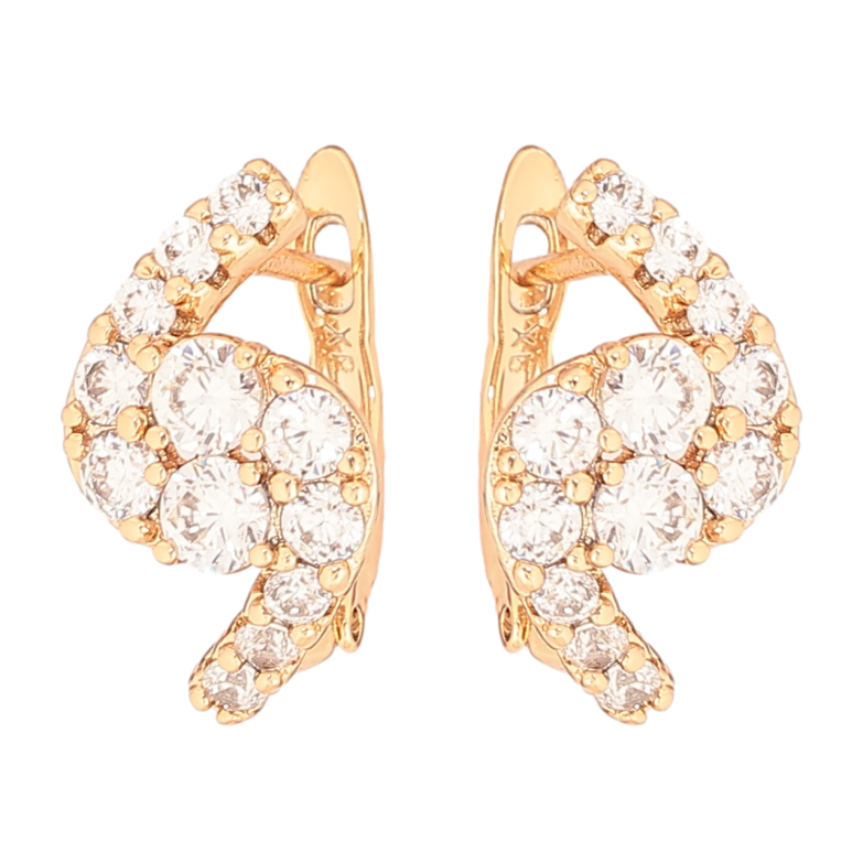Сережки Xuping Позолота 18K англійський замок «Інкрустація цирконієм» фото №1 Сережки Xuping Позолота 18K англійський замок «Інкрустація цирконієм» фото №1