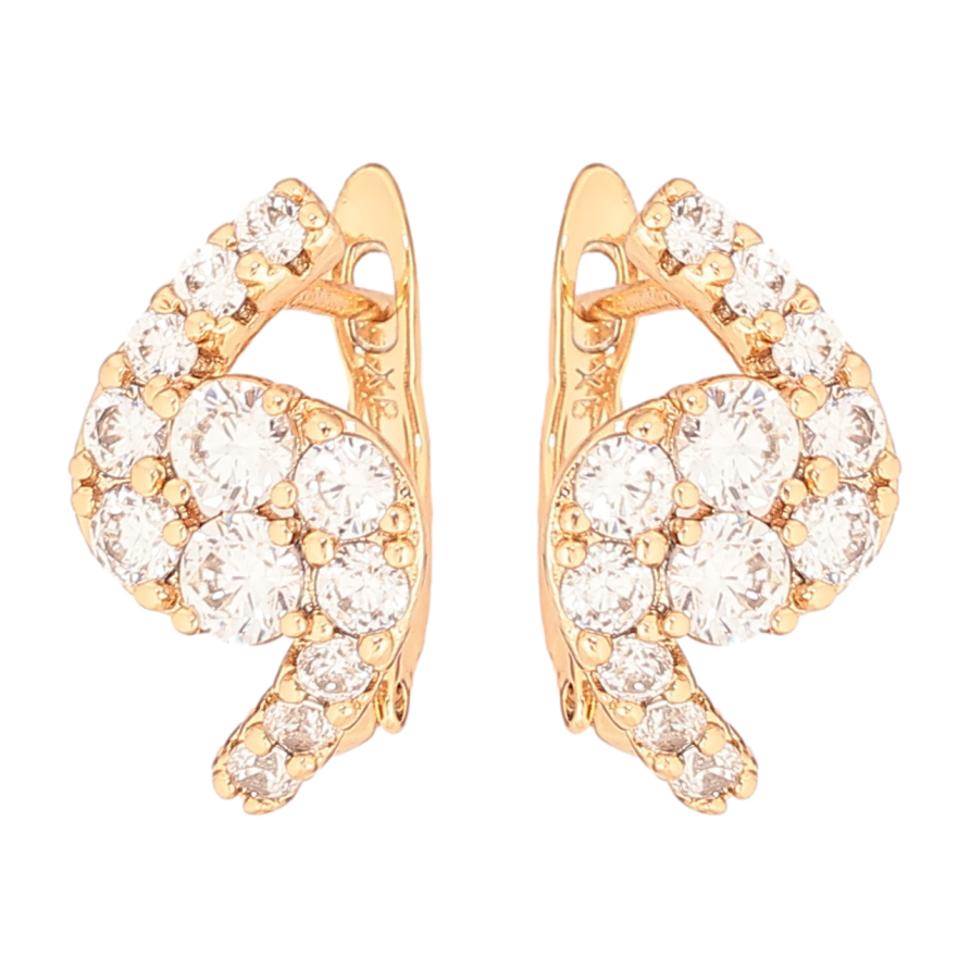 Сережки Xuping Позолота 18K англійський замок «Інкрустація цирконієм» фото №1 Сережки Xuping Позолота 18K англійський замок «Інкрустація цирконієм» фото №1