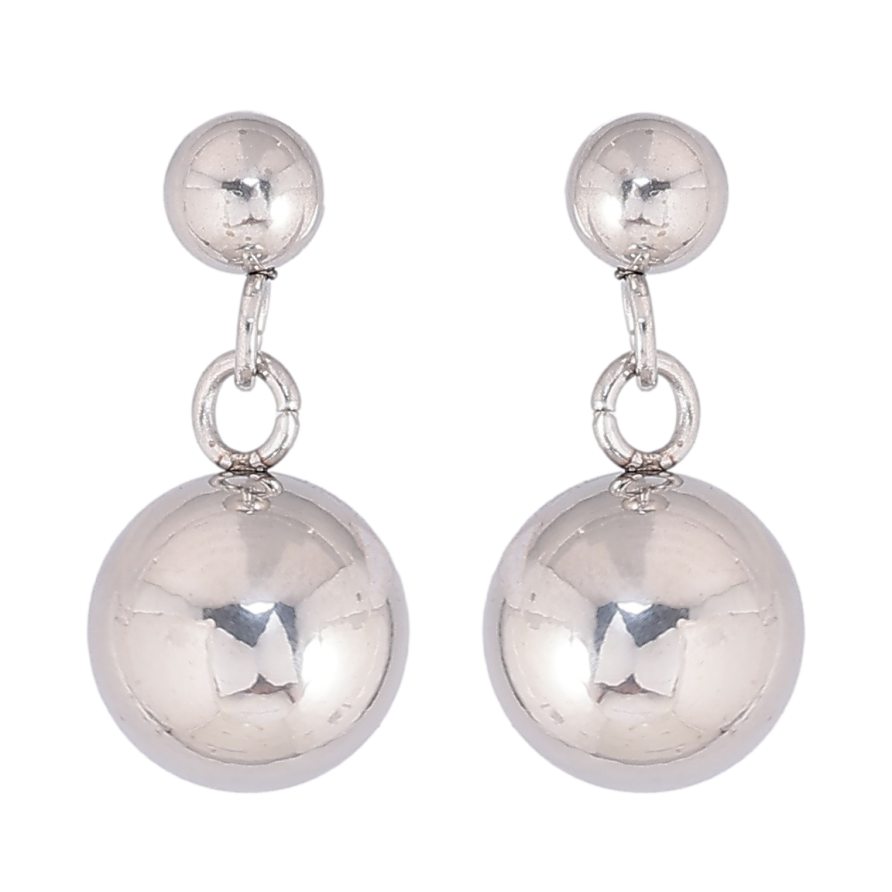 Серьги Xuping TTM Stainless Steel цвет Родий пусеты Подвески из шариков фото №1