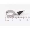 Сережки Xuping TTM Stainless Steel колір Родій підвіски на колечках «Трикутники з чорними вставками» фото №2 Сережки Xuping TTM Stainless Steel колір Родій підвіски на колечках «Трикутники з чорними вставками» фото №2
