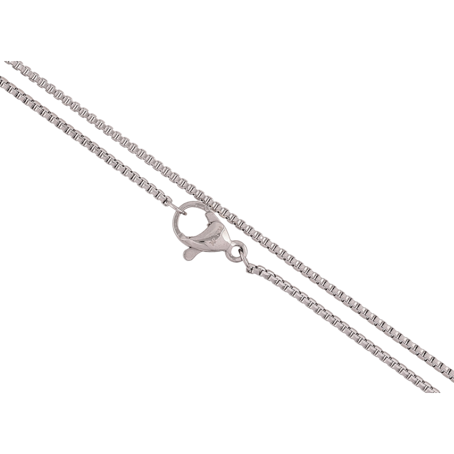 Цепочка Xuping ТТМ Stainless Steel цвет Родий Плетение Венецианское длина 45см х 1мм фото №1