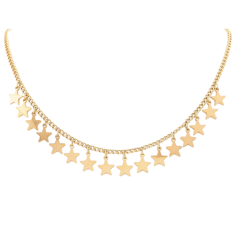 Кольє Xuping ТТМ Stainless Steel колір 14K «Зірки» довжина 41-46см х 2мм фото №9 Кольє Xuping ТТМ Stainless Steel колір 14K «Зірки» довжина 41-46см х 2мм фото №9
