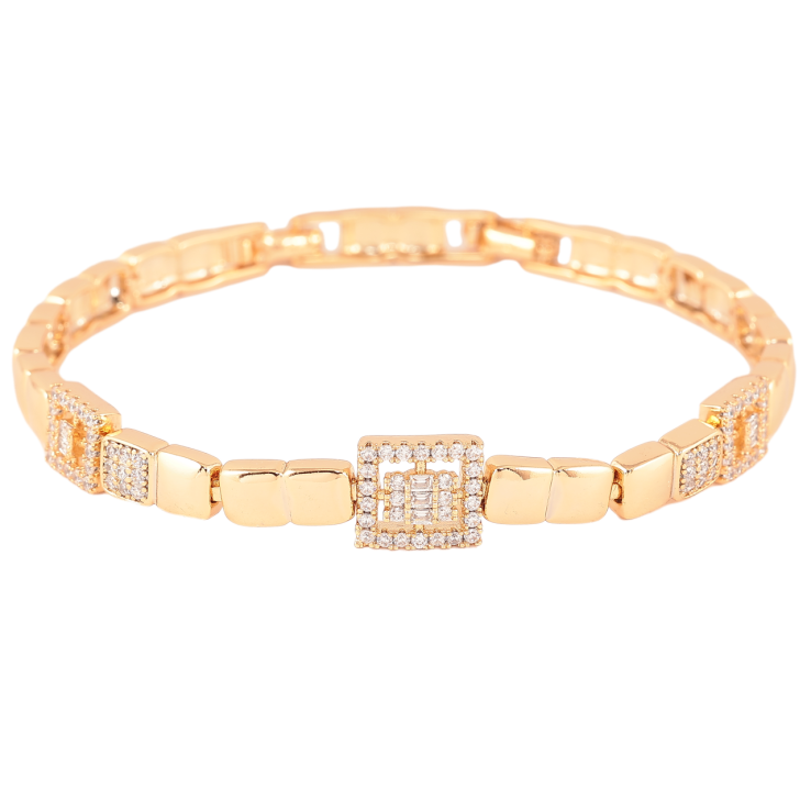 Браслет Xuping Позолота 18K ««Інкрустація цирконієм» довжина з доп. замком 17,19.5см х 5мм фото №17 Браслет Xuping Позолота 18K ««Інкрустація цирконієм» довжина з доп. замком 17,19.5см х 5мм фото №17