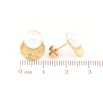 Серьги Xuping TTM Stainless Steel цвет 14К пусеты Жемчужные бусины с декоративным узором фото №2 Серьги Xuping TTM Stainless Steel цвет 14К пусеты Жемчужные бусины с декоративным узором фото №2