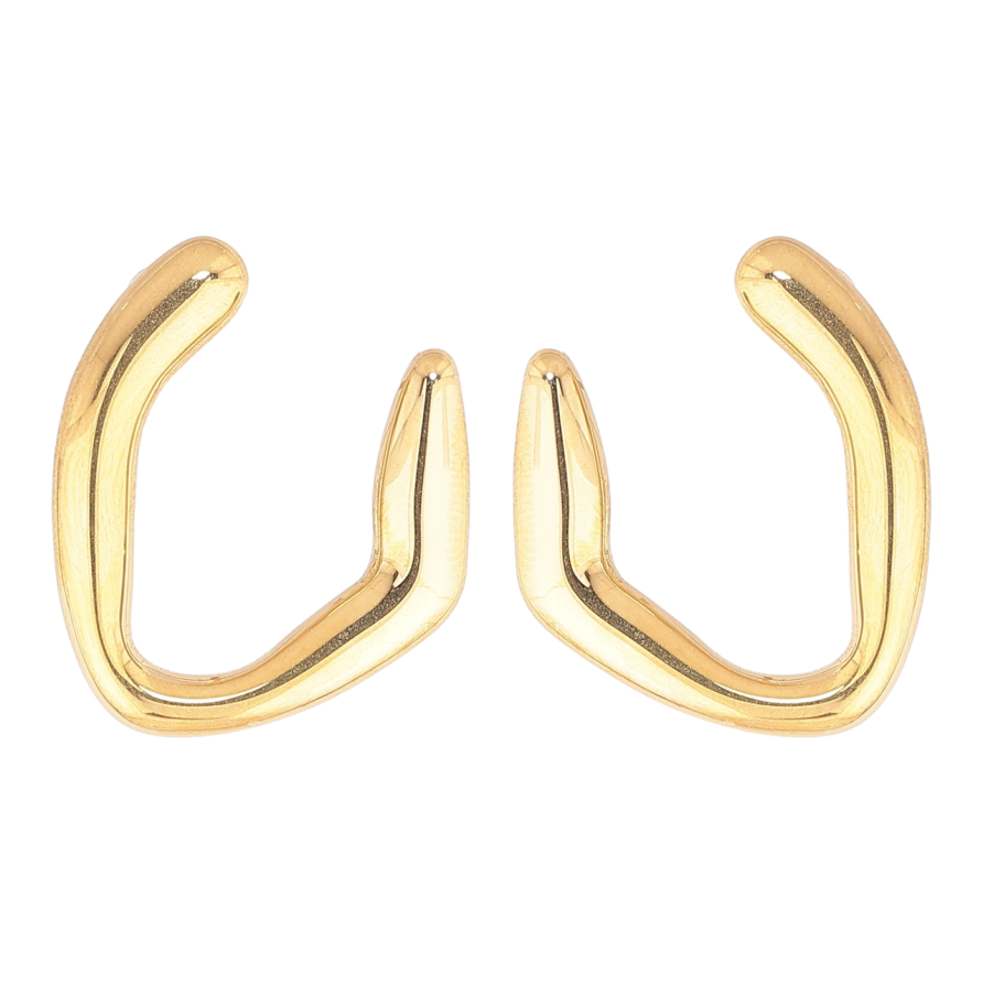 Серьги Xuping TTM Stainless Steel цвет 14К пусеты Декоративный узор фото №1 Серьги Xuping TTM Stainless Steel цвет 14К пусеты Декоративный узор фото №1