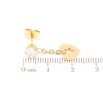 Серьги Xuping TTM Stainless Steel цвет 14К пусеты Подвески с сердечками фото №2 Серьги Xuping TTM Stainless Steel цвет 14К пусеты Подвески с сердечками фото №2