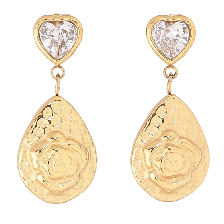 Серьги Xuping TTM Stainless Steel цвет 14К пусеты Подвески с цветочным узором фото №22 Серьги Xuping TTM Stainless Steel цвет 14К пусеты Подвески с цветочным узором фото №22