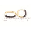 Серьги Xuping TTM Stainless Steel цвет 14К колечки Покраска черной эмалью фото №2 Серьги Xuping TTM Stainless Steel цвет 14К колечки Покраска черной эмалью фото №2