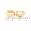 Сережки Xuping TTM Stainless Steel колір 14К колечка «Візерунок шагренью» фото №2 Сережки Xuping TTM Stainless Steel колір 14К колечка «Візерунок шагренью» фото №2