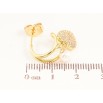 Серьги Xuping Позолота 14K пусеты Дуги с сердечками и жемчужинами фото №2
