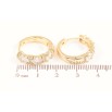 Сережки Xuping Позолота 14K колечка «Кришталевий блиск» фото №2 Сережки Xuping Позолота 14K колечка «Кришталевий блиск» фото №2
