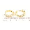 Сережки Xuping Позолота 14K колечка «Кришталеві доріжки» фото №2 Сережки Xuping Позолота 14K колечка «Кришталеві доріжки» фото №2