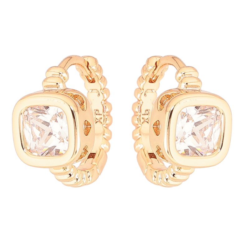 Сережки Xuping Позолота 18K колечка «Кристали» фото №4 Сережки Xuping Позолота 18K колечка «Кристали» фото №4