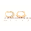 Сережки Xuping Позолота 18K колечка «Бічний візерунок з кристалами» фото №2 Сережки Xuping Позолота 18K колечка «Бічний візерунок з кристалами» фото №2