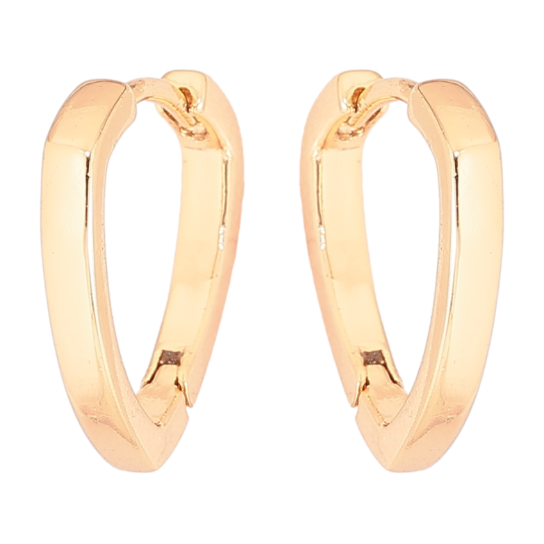 Сережки Xuping Позолота 18K колечка «Трикутні» фото №2 Сережки Xuping Позолота 18K колечка «Трикутні» фото №2