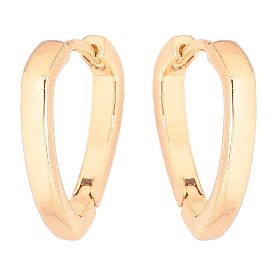 Сережки Xuping Позолота 18K колечка «Трикутні» фото №1 Сережки Xuping Позолота 18K колечка «Трикутні» фото №1