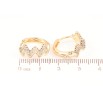 Сережки Xuping Позолота 18K колечка «Хвилястий візерунок з кристалами» фото №2 Сережки Xuping Позолота 18K колечка «Хвилястий візерунок з кристалами» фото №2