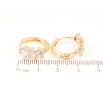 Серьги Xuping Позолота 18K колечки Узор из кристаллов фото №2 Серьги Xuping Позолота 18K колечки Узор из кристаллов фото №2