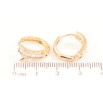 Серьги Xuping Позолота 18K колечки Кристальные дорожки с бабочками фото №2