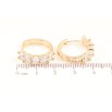 Серьги Xuping Позолота 18K колечки Кристальные дорожки фото №2 Серьги Xuping Позолота 18K колечки Кристальные дорожки фото №2