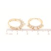 Сережки Xuping Позолота 18K колечка «Бічний візерунок з кристалів» фото №2 Сережки Xuping Позолота 18K колечка «Бічний візерунок з кристалів» фото №2