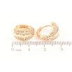 Серьги Xuping Позолота 18K колечки Узор из кристаллов фото №2 Серьги Xuping Позолота 18K колечки Узор из кристаллов фото №2