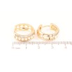Сережки Xuping Позолота 18K колечка «Візерунок з кришталевих і перлинних доріжок» фото №2 Сережки Xuping Позолота 18K колечка «Візерунок з кришталевих і перлинних доріжок» фото №2