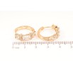 Серьги Xuping Позолота 18K колечки Узор из кристаллов фото №2 Серьги Xuping Позолота 18K колечки Узор из кристаллов фото №2
