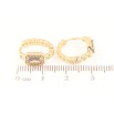 Сережки Xuping Позолота 18K колечка «Візерунок ланцюжок з кристалом хамелеон» фото №2 Сережки Xuping Позолота 18K колечка «Візерунок ланцюжок з кристалом хамелеон» фото №2