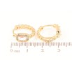Серьги Xuping Позолота 18K колечки Узор цепочка с радужным кристаллом фото №2