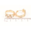 Серьги Xuping Позолота 18K колечки Кристальный узор фото №2 Серьги Xuping Позолота 18K колечки Кристальный узор фото №2