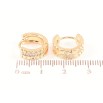Серьги Xuping Позолота 18K колечки Узор с дорожками кристаллов фото №2 Серьги Xuping Позолота 18K колечки Узор с дорожками кристаллов фото №2
